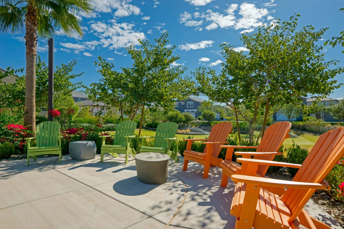Outdoor seating at The Reserve at Eastmark in Mesa, Arizona