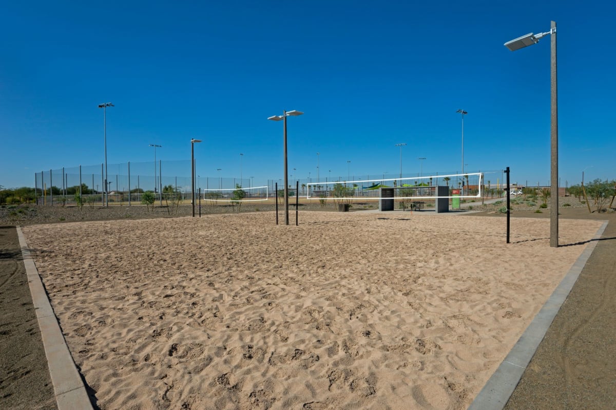 Sand volleyball courts at The Reserve at Eastmark in Mesa, Arizona