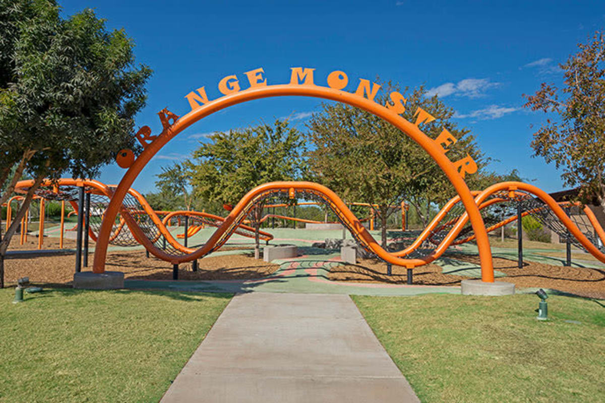 Big play structure at The Reserve at Eastmark in Mesa, Arizona