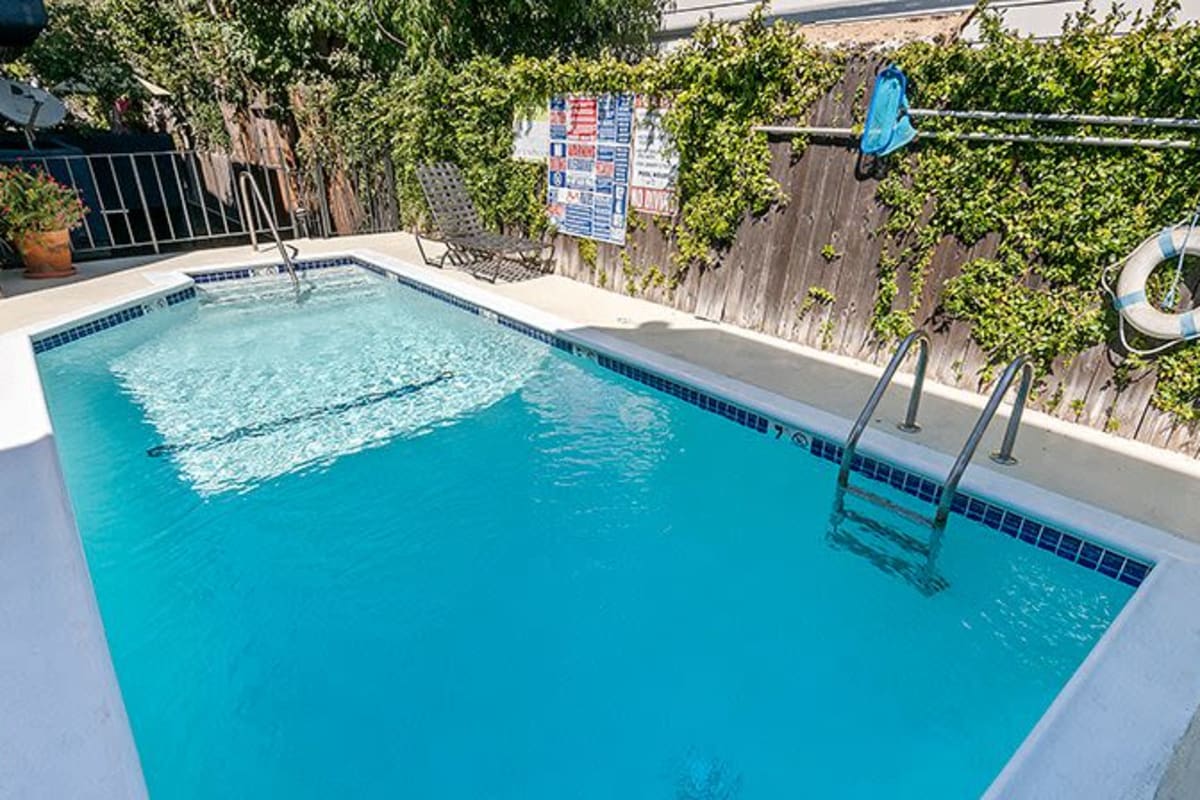 Sparkling pool at Villa Bianca, West Hollywood, California