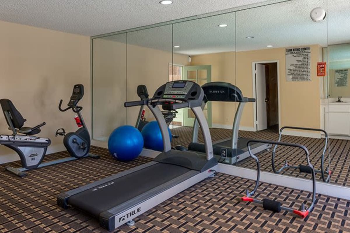 Fitness center at Villa Bianca, West Hollywood, California