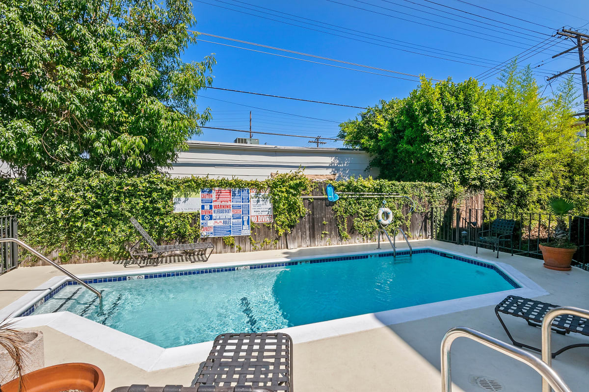 Beautiful pool at Villa Bianca, West Hollywood, California