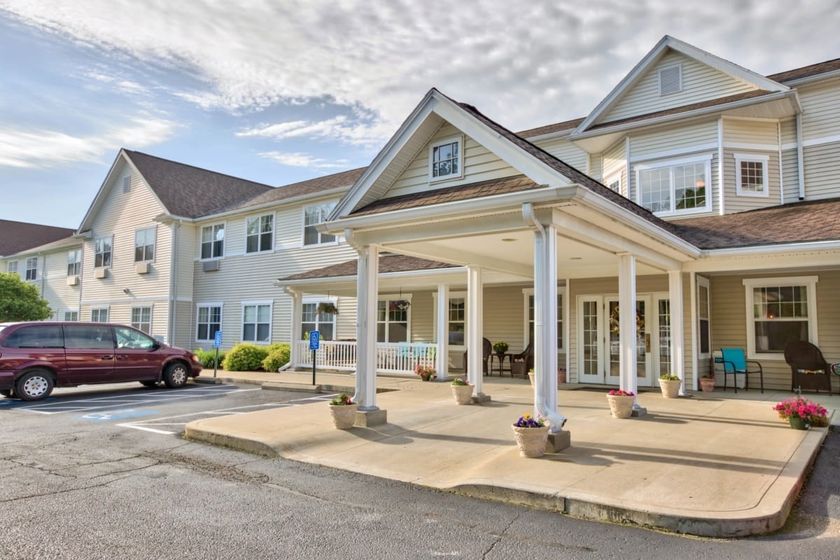 Exterior and main entrance at Trustwell Living at Westwood Place in Woodsfield, Ohio