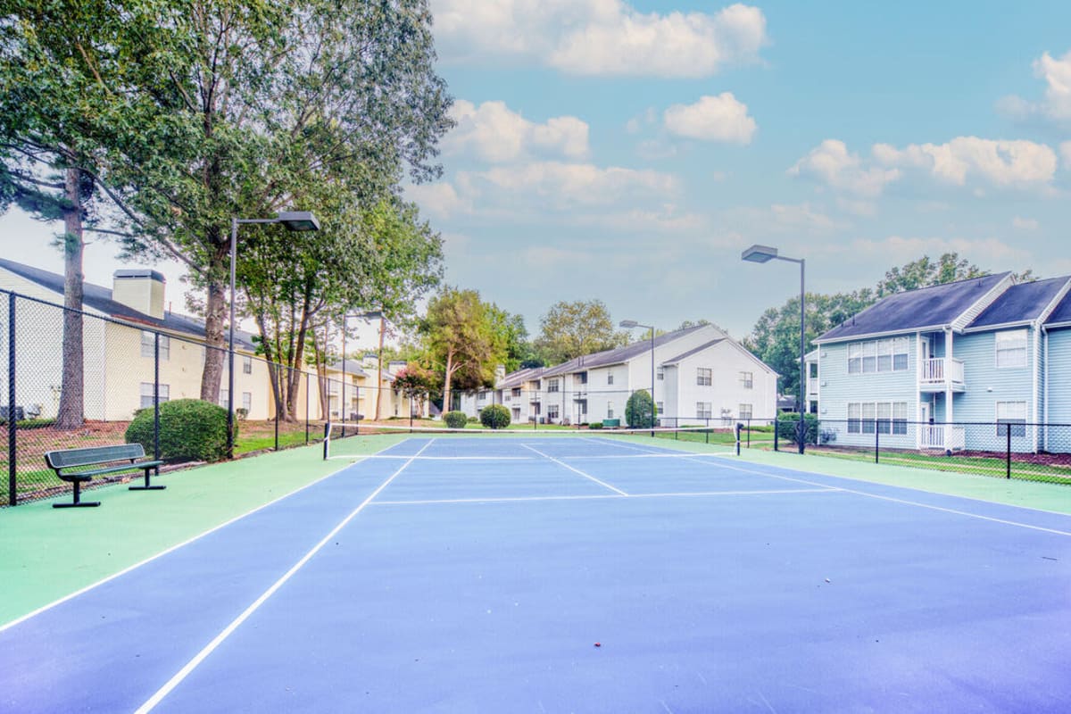 We have a tennis court at The Willows at Shelby Farms in Cordova, Tennessee