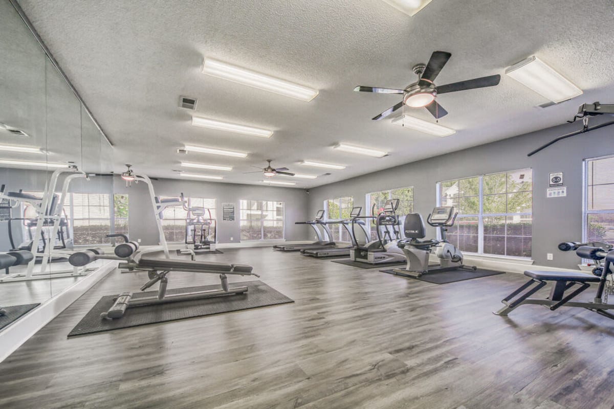 Fitness center at The Landings at Houston Levee in Cordova, Tennessee