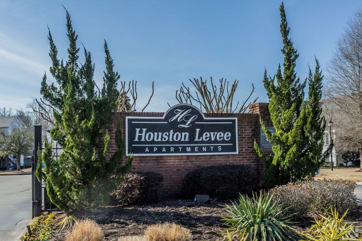 Exterior sign at The Landings at Houston Levee in Cordova, Tennessee