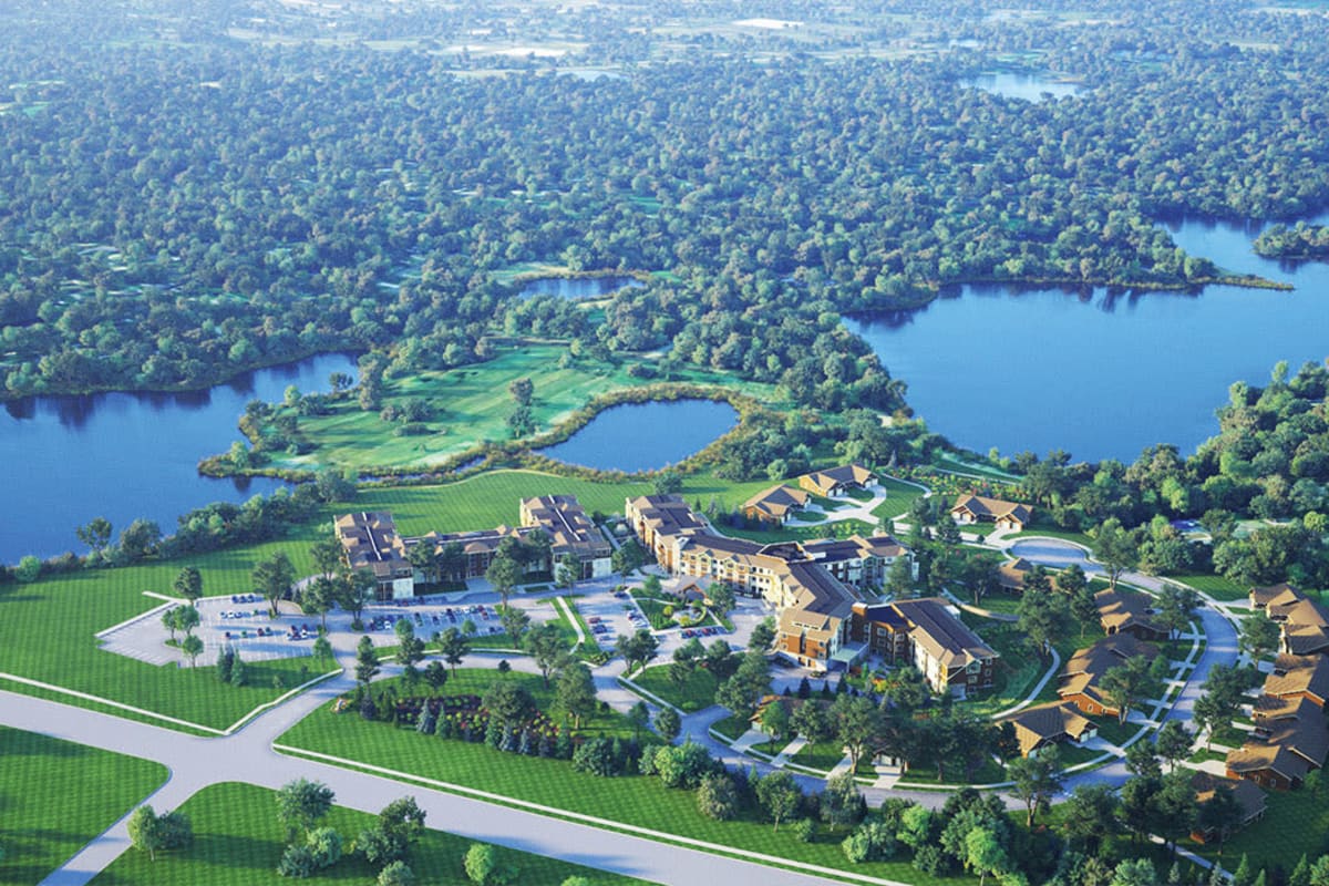 Arial view of Sandhill Shores in Stillwater, Minnesota 