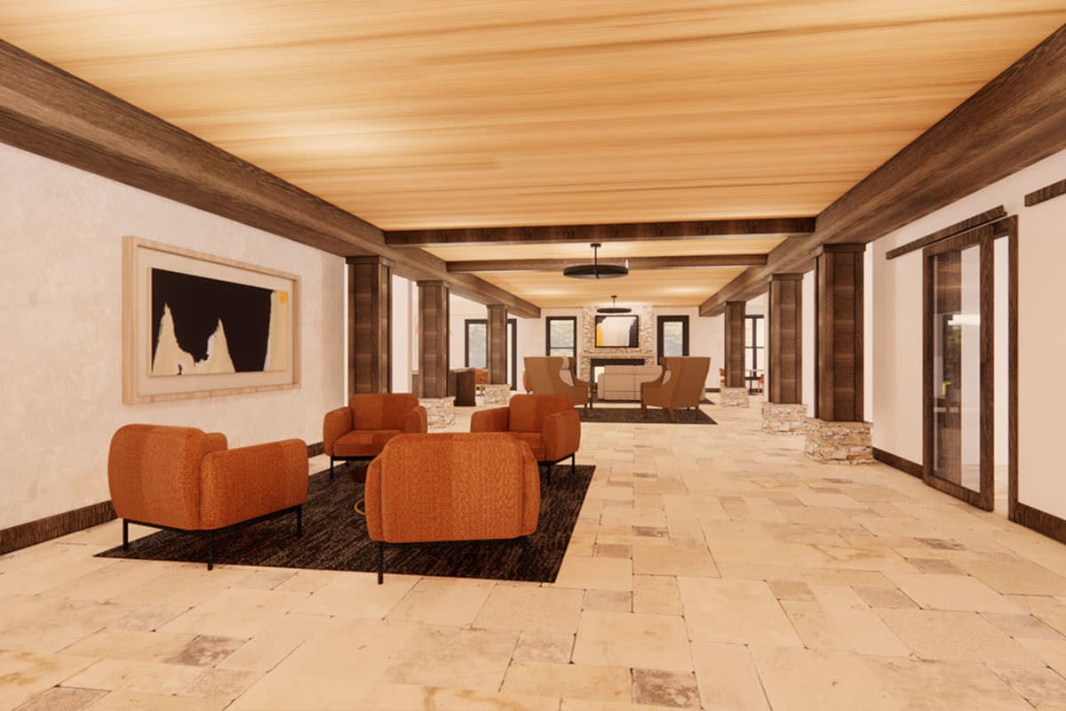 lobby at Sandhill Shores in Stillwater, Minnesota