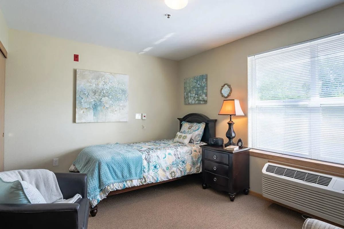 Bedroom at Trustwell Living at Whitman Place in Walla Walla, Washington
