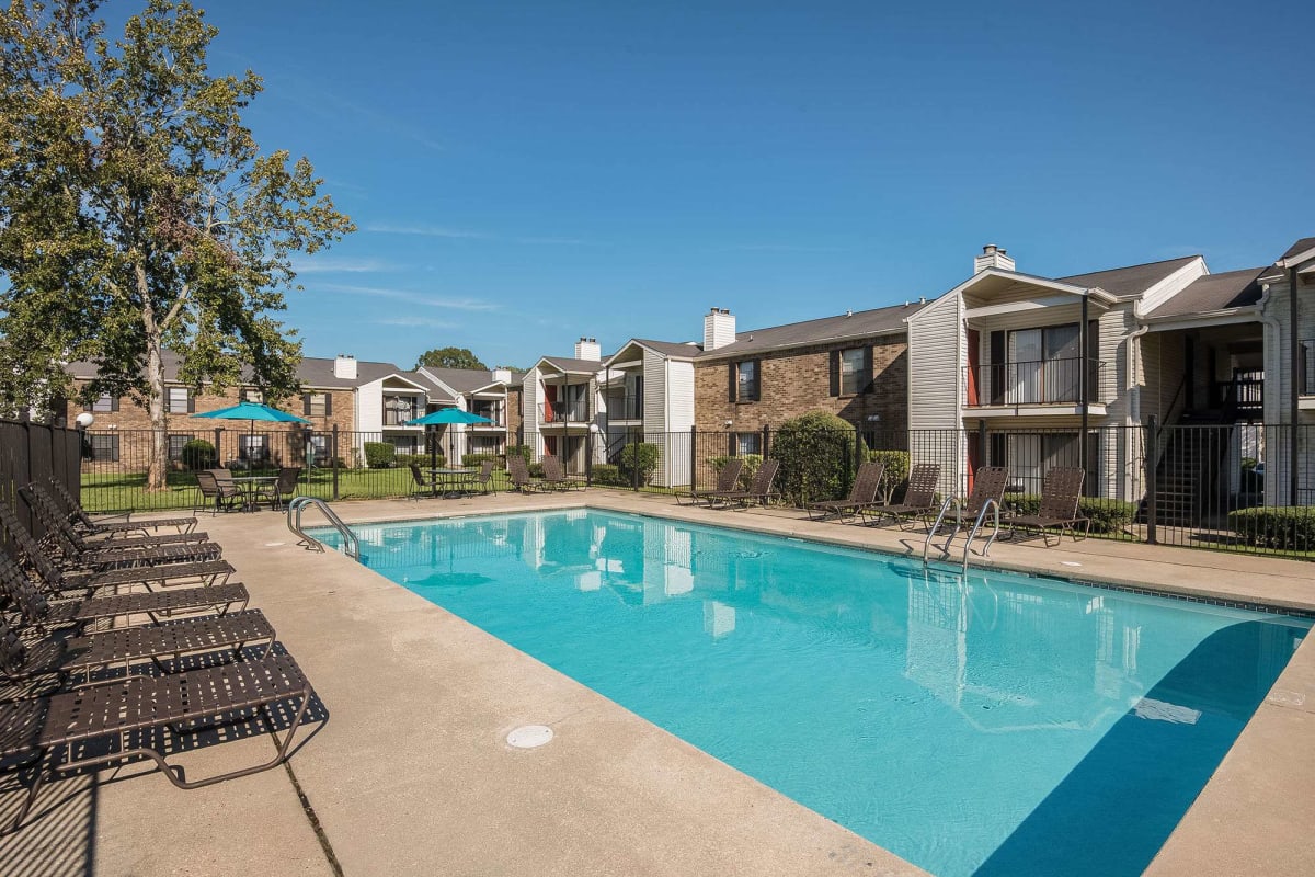 Two of two swimming pools at Oakleigh Apartments in Baton Rouge, Louisiana