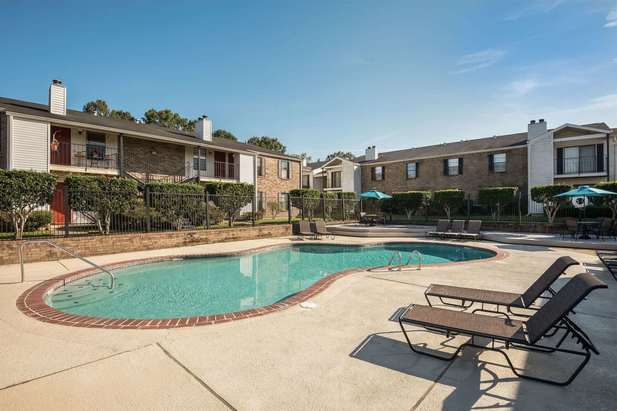 One of two relaxing swimming pools at Oakleigh Apartments in Baton Rouge, Louisiana