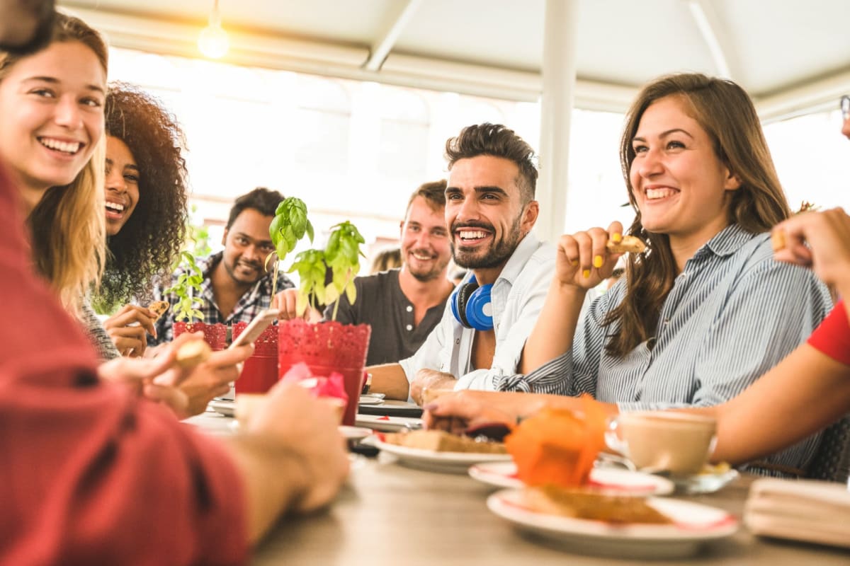 Residents out for a bite at a local restaurant near Marquis Seven Meadows in Katy, Texas