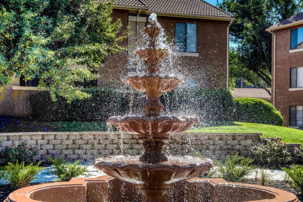 Water feature at Casa De Fuentes in Overland Park, Kansas