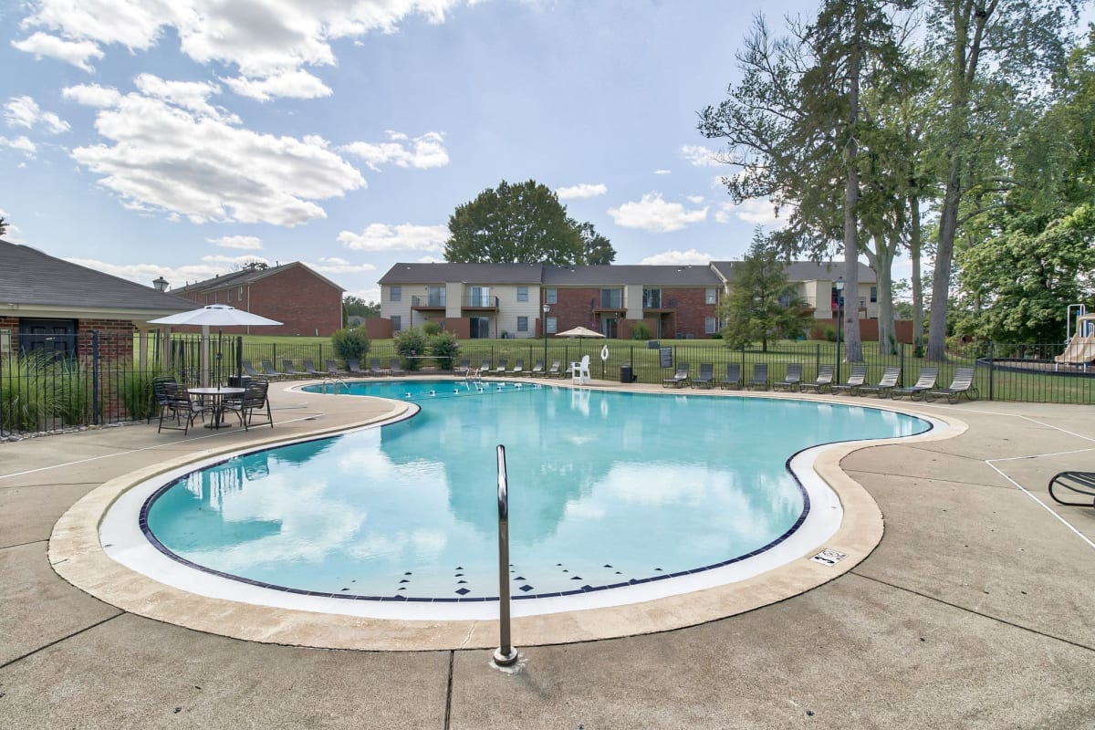 Refreshing community swimming pool at Charlestown of Douglass Hills in Louisville, Kentucky