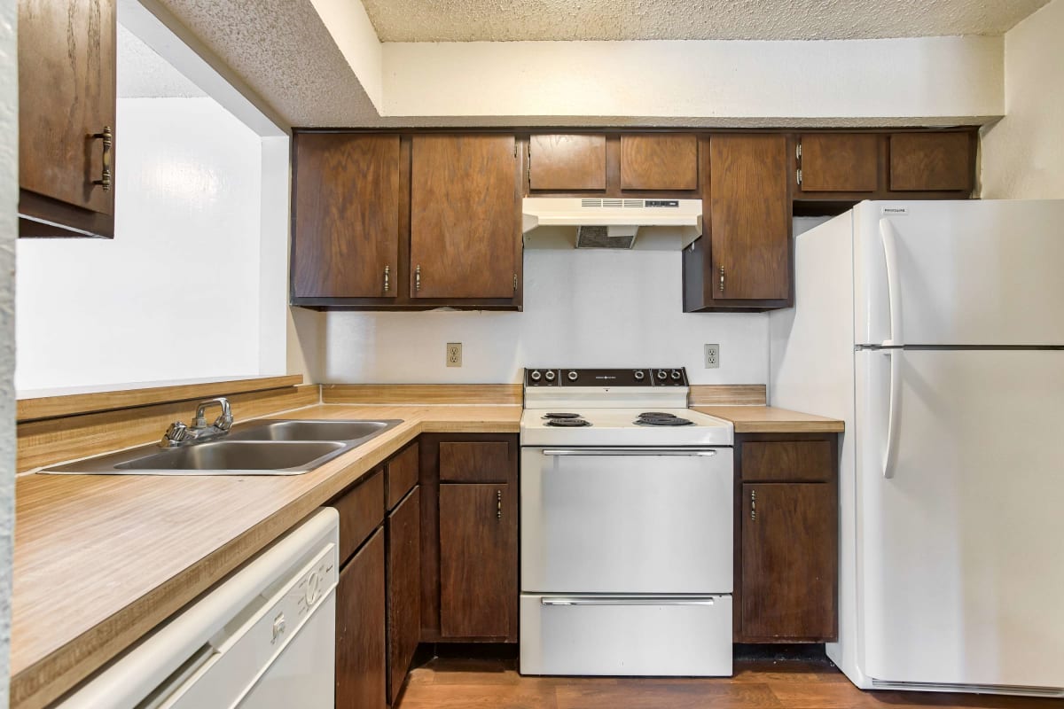 Resident kitchen with lots of counter space at Creekside in San Angelo, Texas