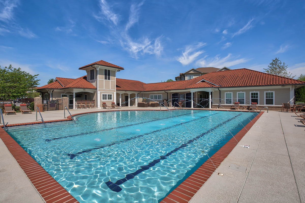 Refreshing swimming pool at Renaissance at Peacher's Mill in Clarksville, Tennessee