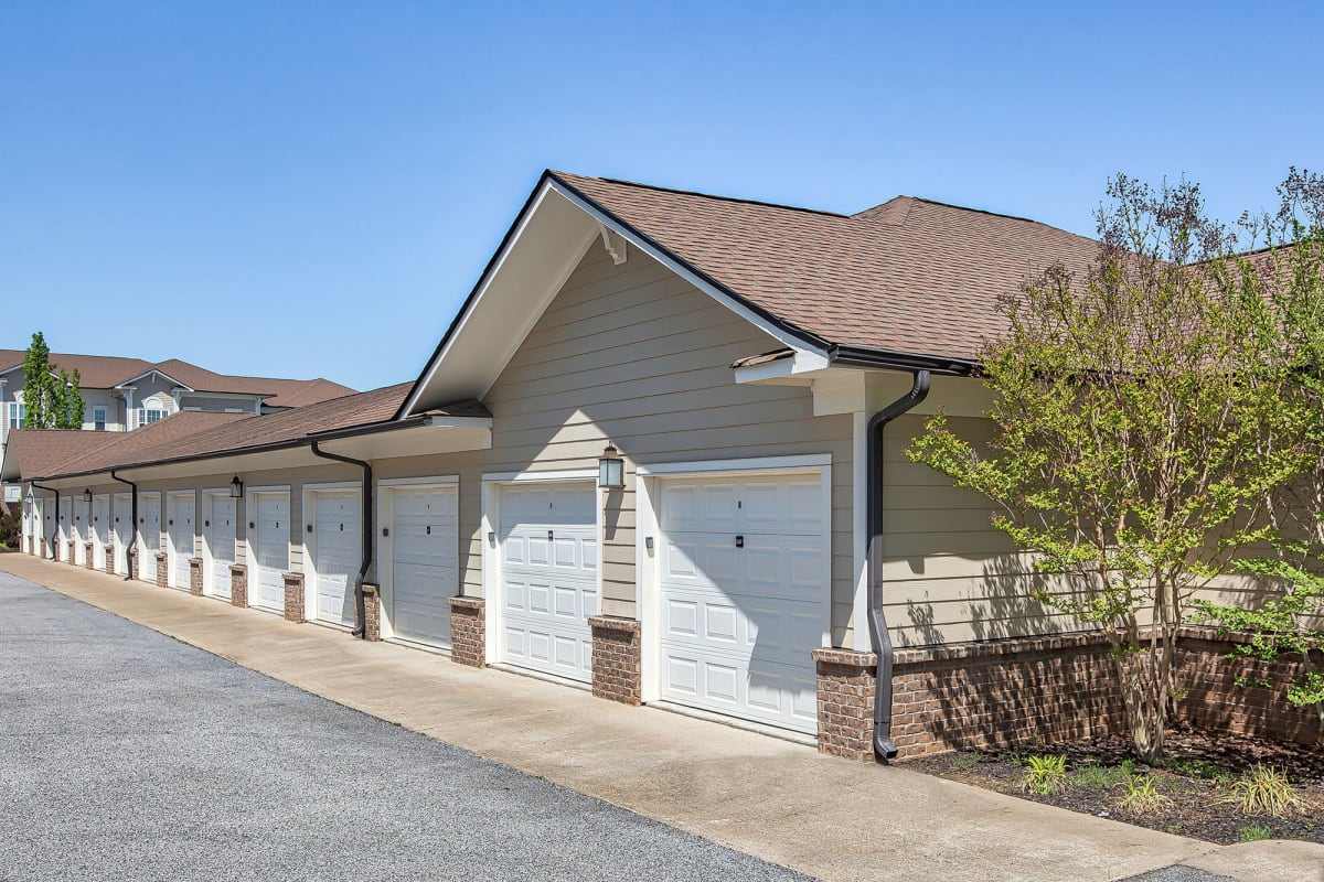 Resident garages available at Renaissance at Peacher's Mill in Clarksville, Tennessee