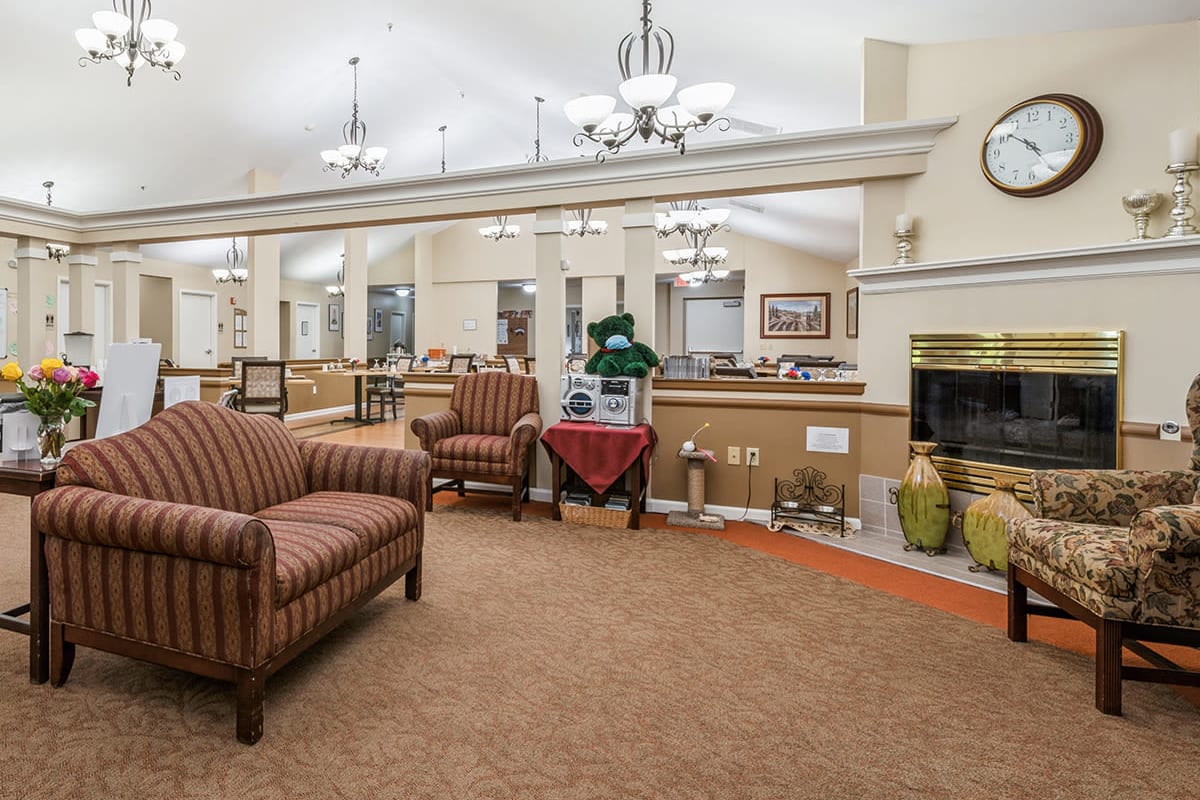 Community area at Trustwell Living at Davenport Place in Silverton, Oregon