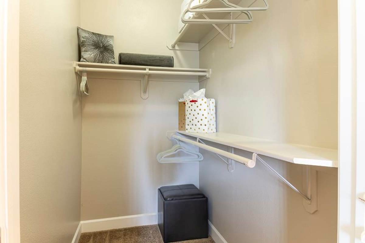 Oversized closet at Villas at D'Andrea Apartment Homes in Sparks, Nevada