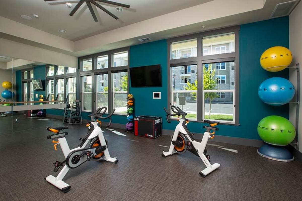 Gym at Alira Apartments in Sacramento, California