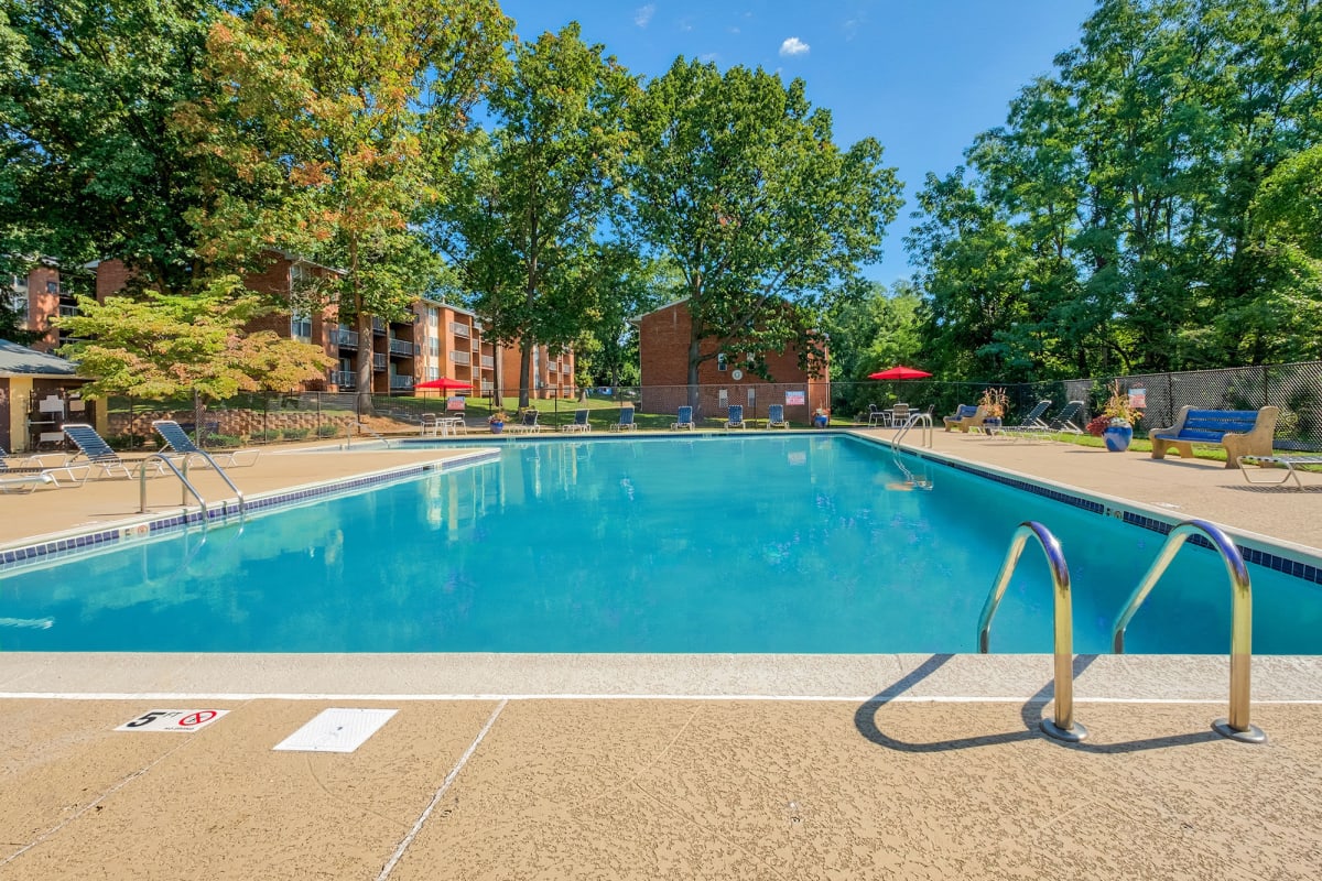 Refreshing swimming pool at York Hills in York, Pennsylvania