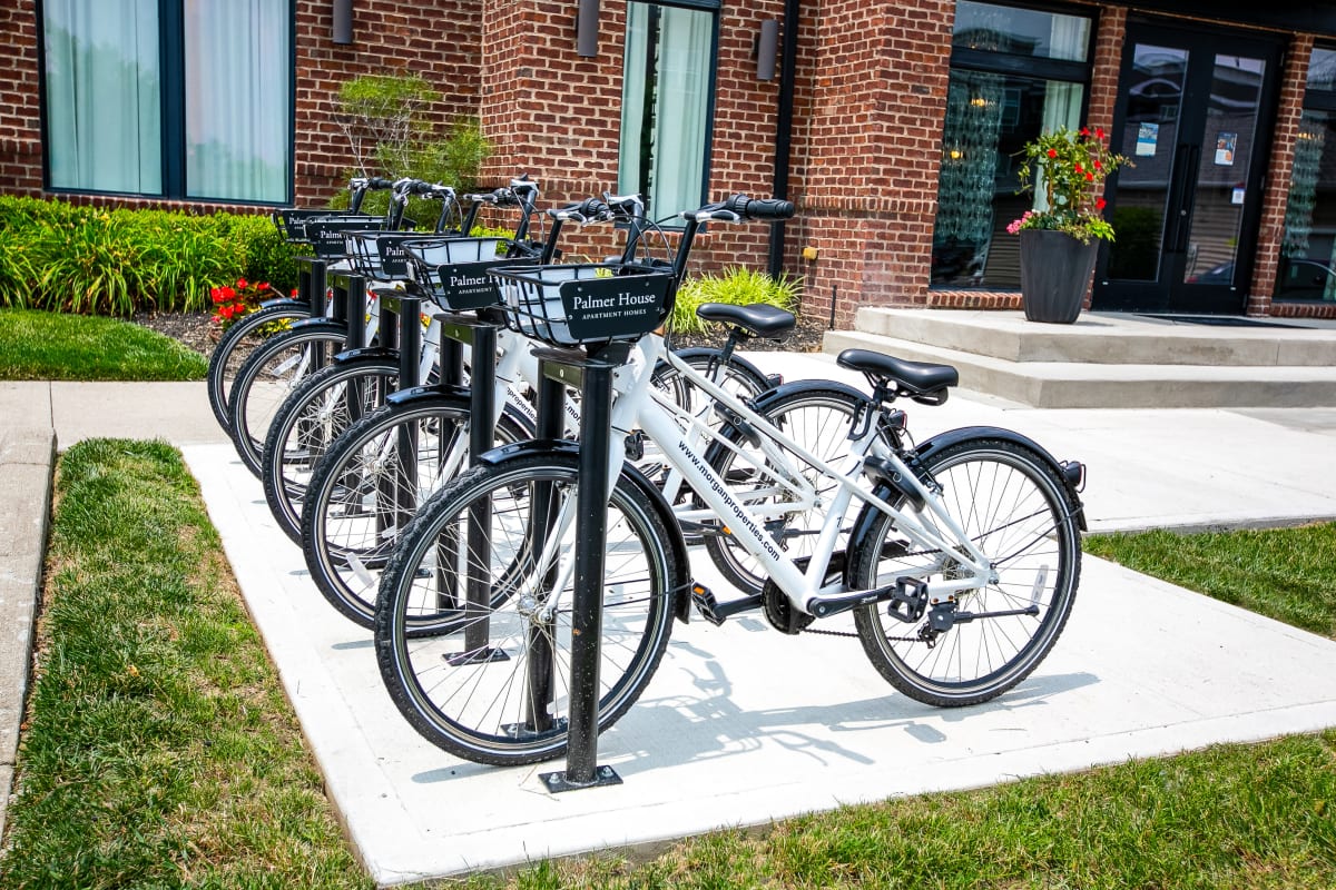 E Bike charging station at Palmer House Apartment Homes in New Albany, Ohio