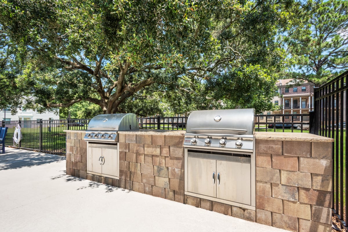 Grill stations at The Grove at Ardsley Park in Savannah, Georgia
