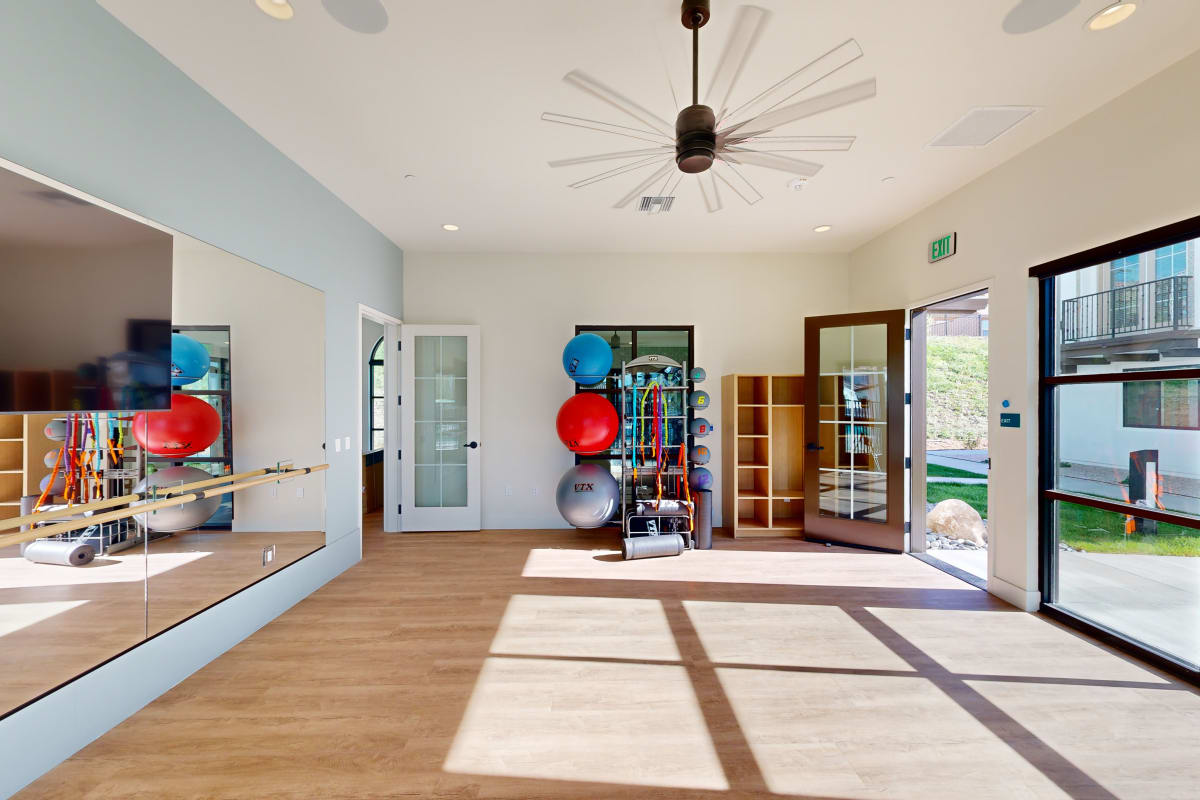 Yoga studio at The Villas at Anacapa Canyon in Camarillo, California