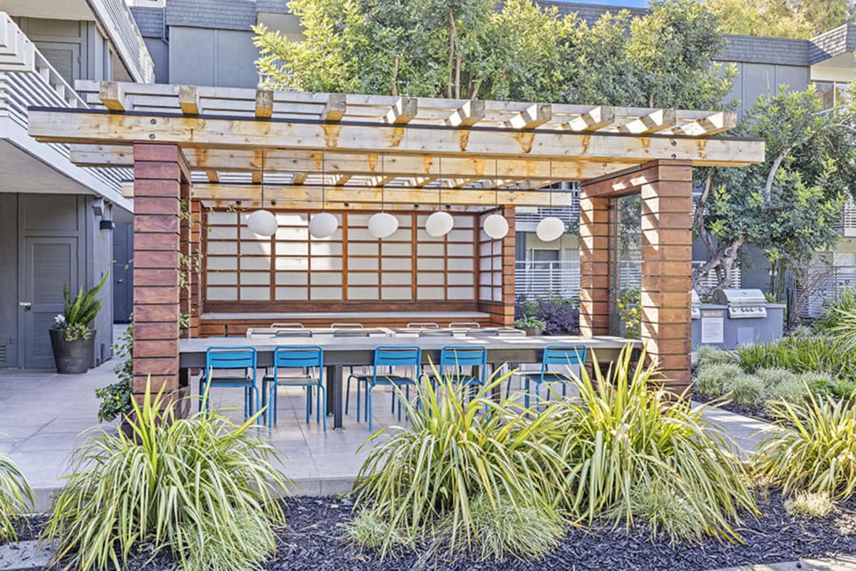 Poolside BBQ & Fireplace at Citra in Sunnyvale, California