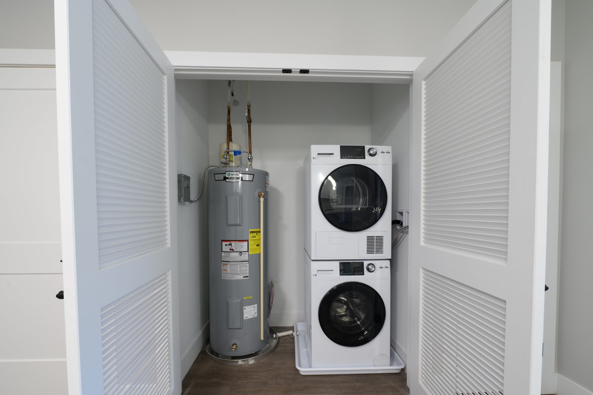 Washer & dryer in unit at Lakeside of Cheshire in Cheshire, Connecticut