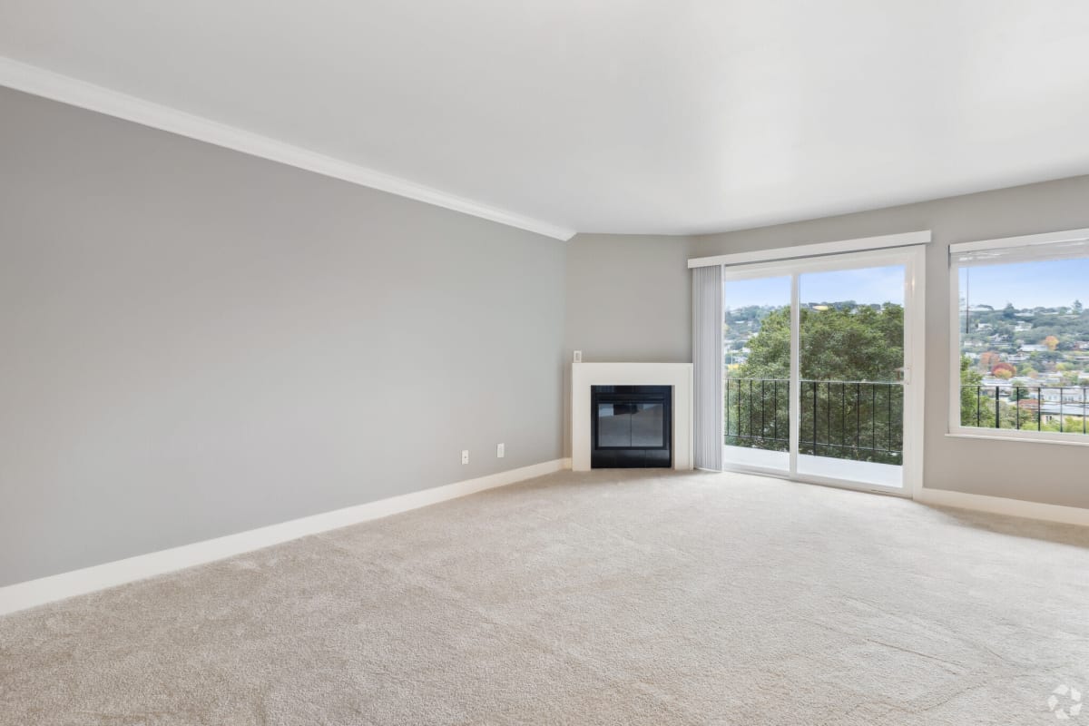 Living room of Lyford Apartments in Tiburon, California