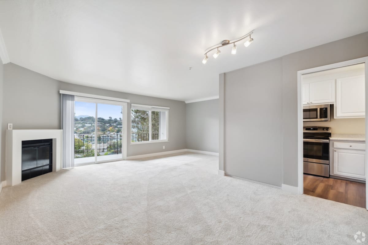 Living room of Lyford Apartments in Tiburon, California
