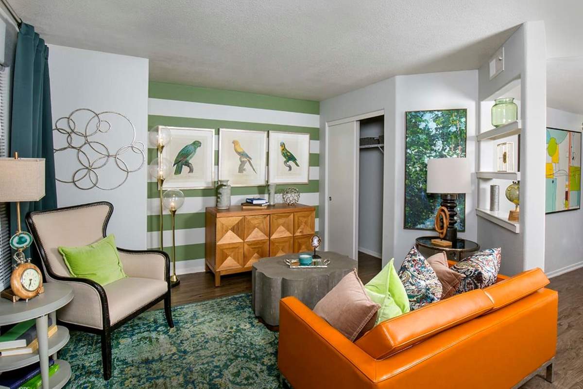Living room at Court in Las Vegas, Nevada