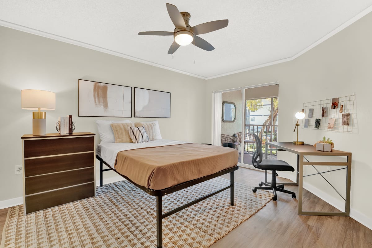 Our Modern Apartments in Tampa, Florida showcase a Bedroom