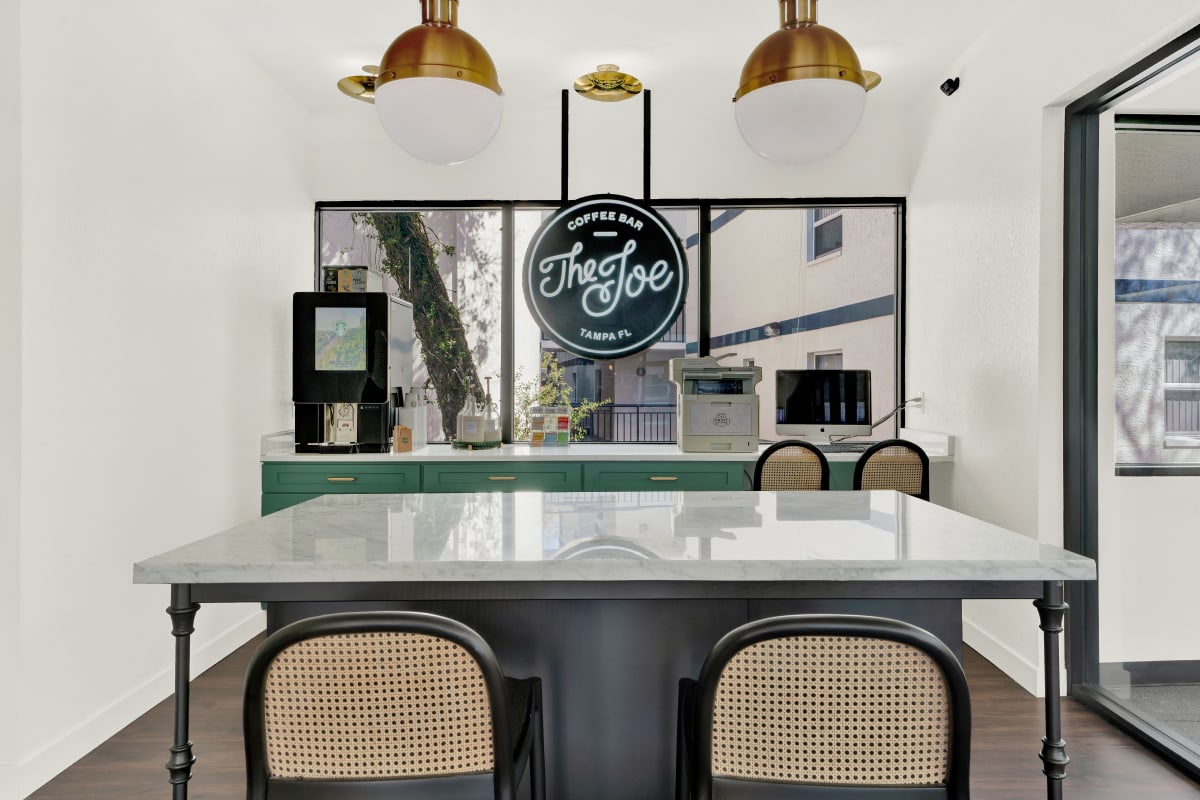 Our Modern Apartments in Tampa, Florida showcase a Coffee Bar