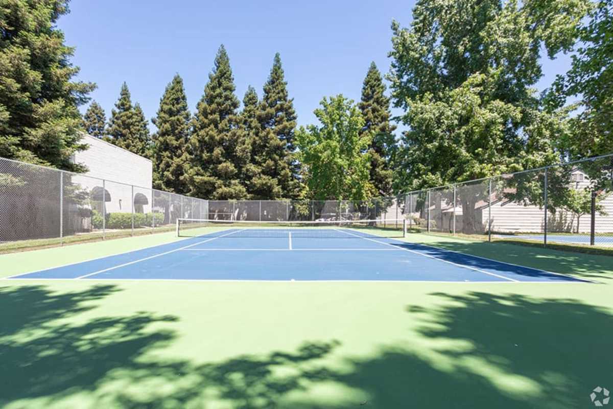 Tennis court at Ashford Park in Sacramento, California