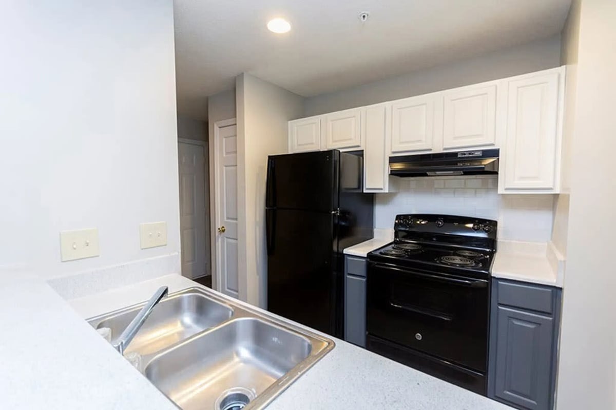Kitchen in an apartment at The Avalon in Charlotte, North Carolina