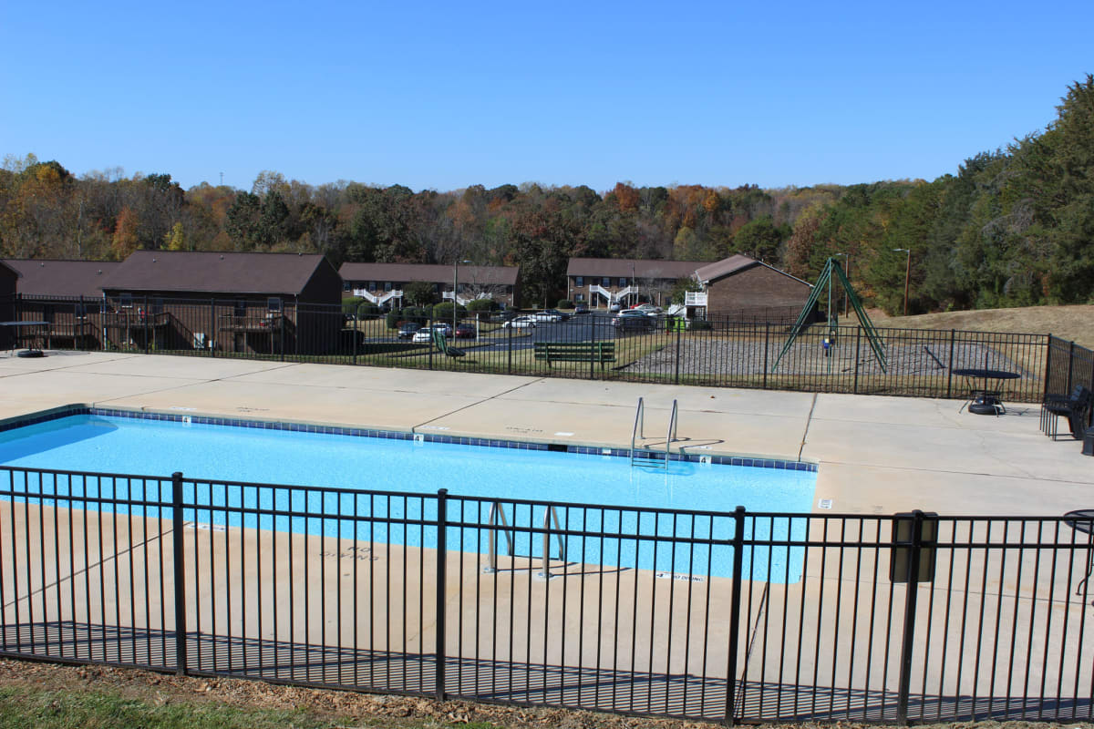 Sparkling pool at Foxcreek Apartments in Winston Salem, North Carolina
