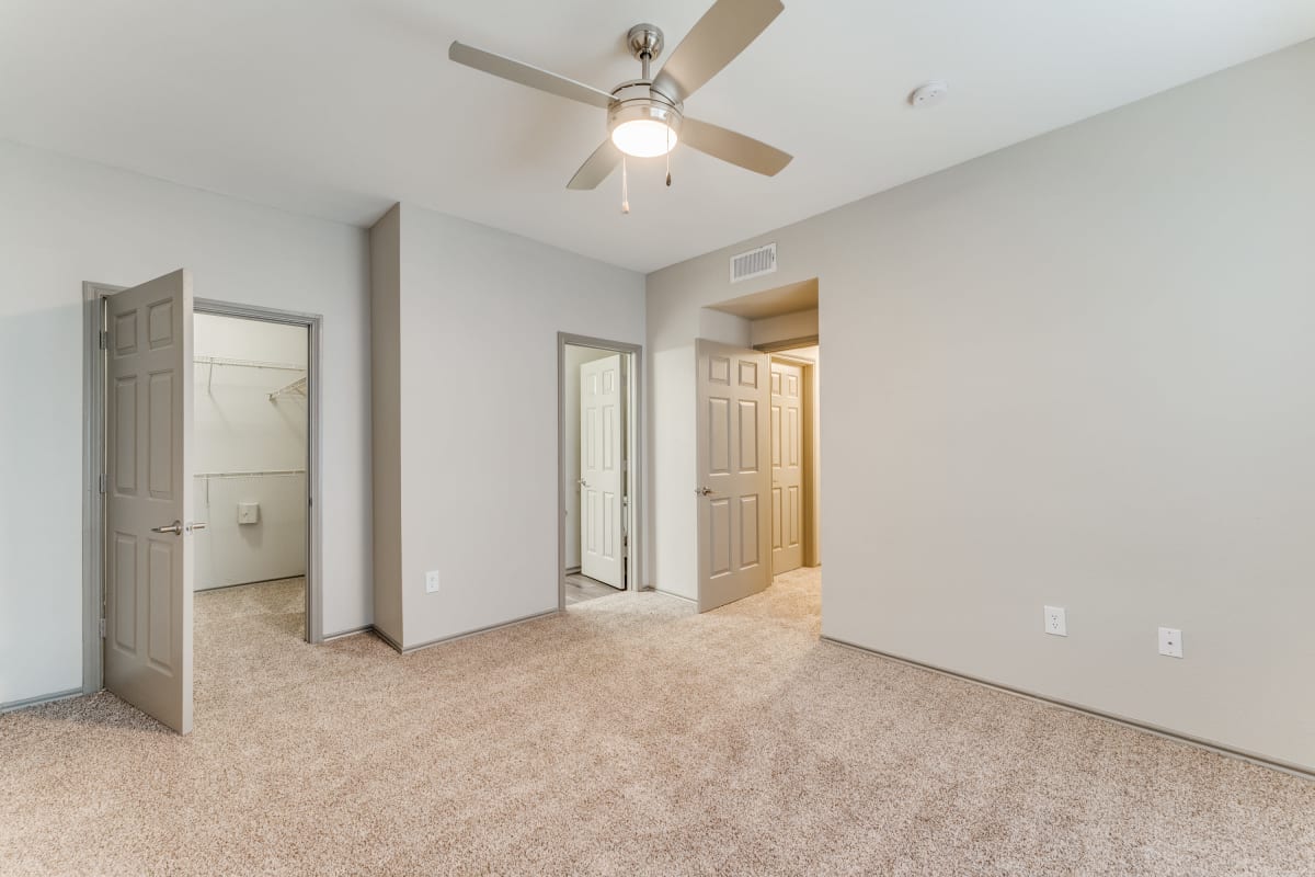 Apartment bedroom at Parkside Crossing in Austin, Texas