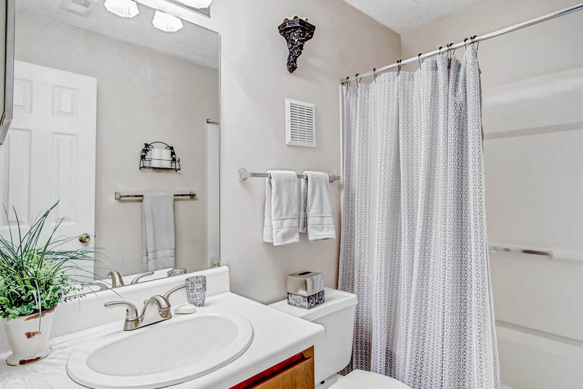 Model bathroom at Brook Valley Apartment Homes, Douglasville, Georgia