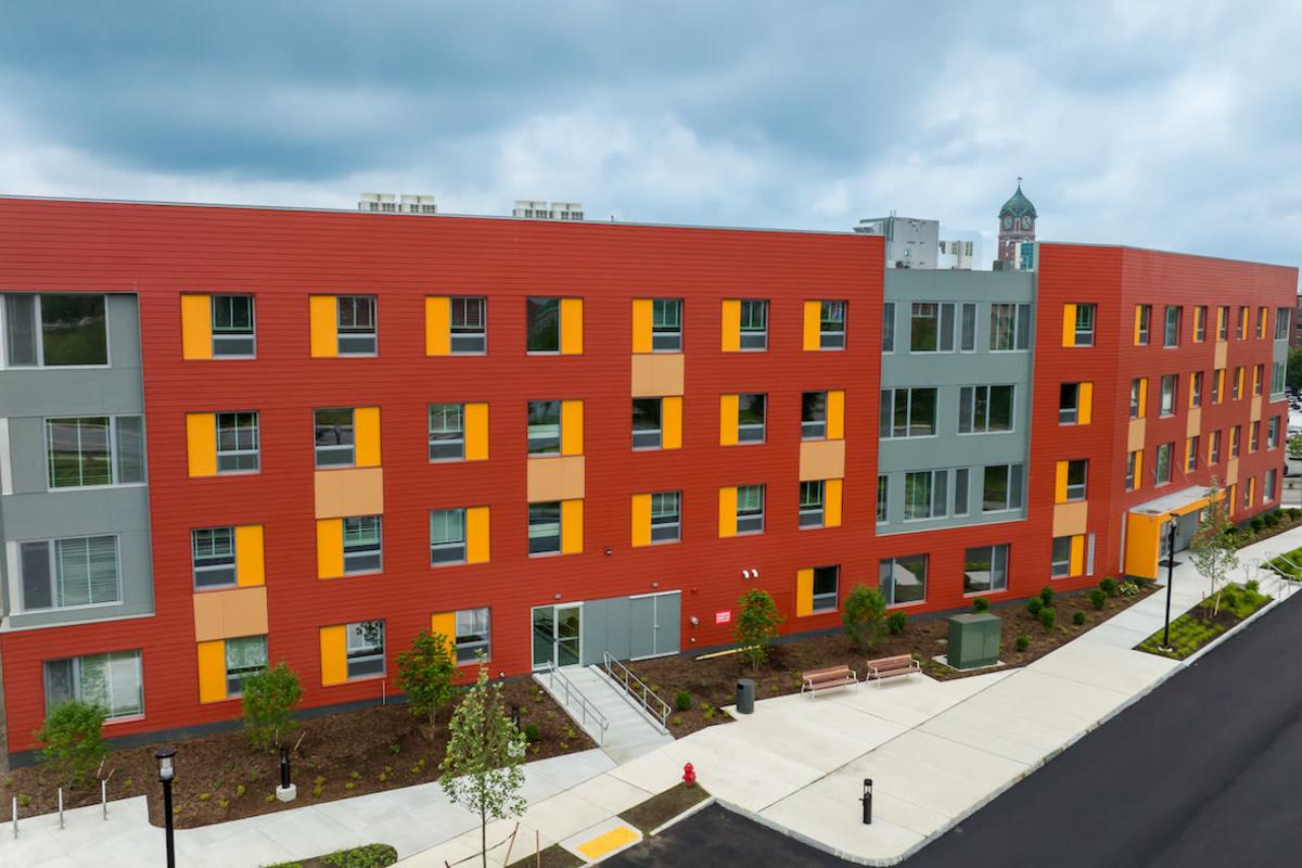 View our Island Parkside properties at Lawrence CommunityWorks Apartments in Lawrence, Massachusetts photo courtesy of Delphi Construction