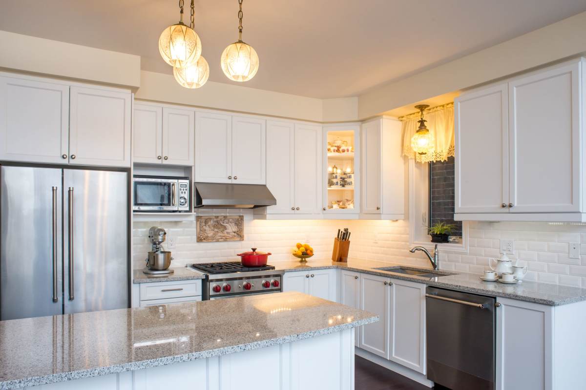 Beautiful kitchen in a model home at The Madison Ames in Ames, Iowa