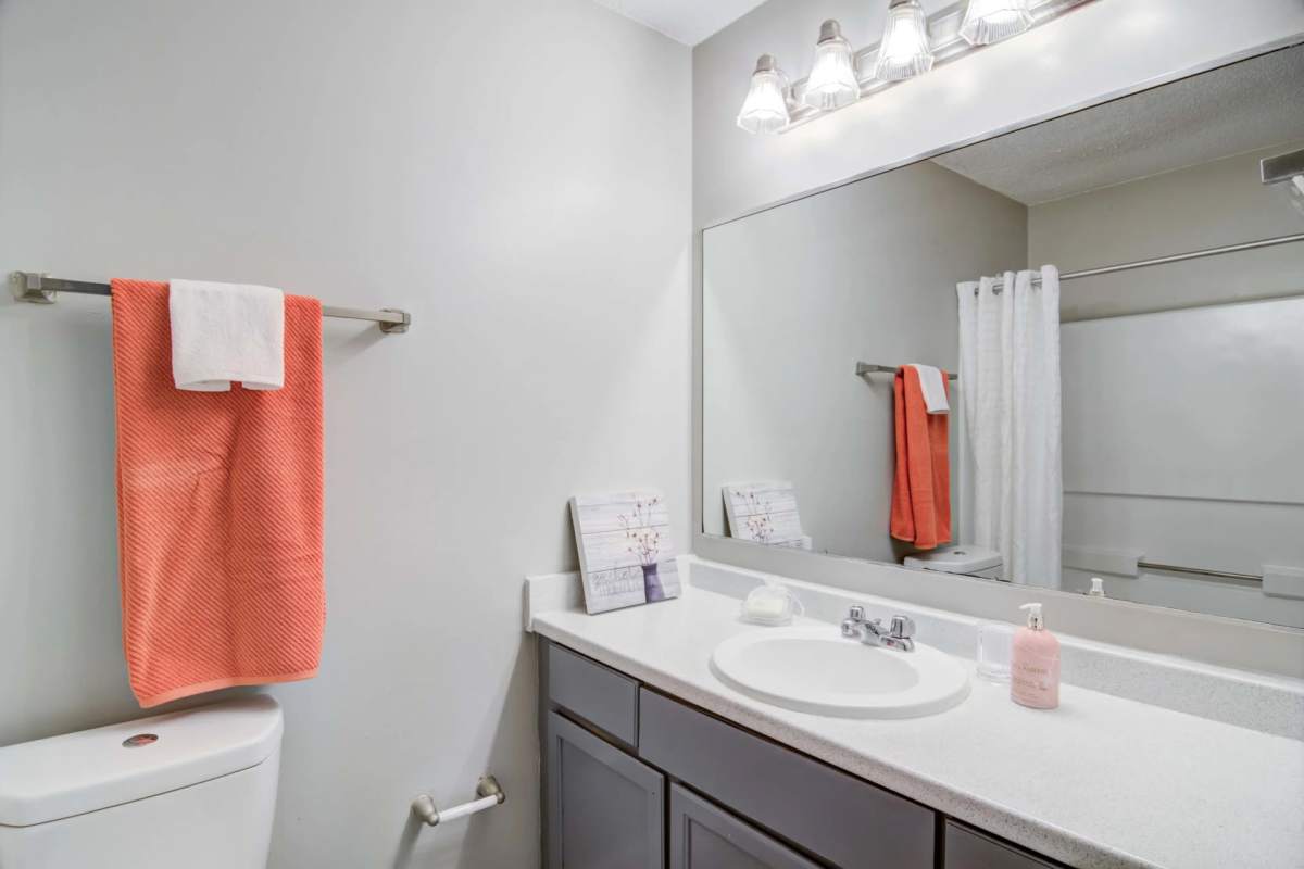 Bathroom at Flats At Riverview in Duluth, Georgia