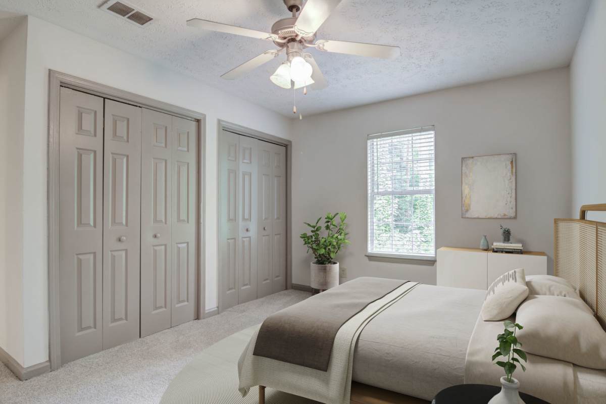 Apartment bedroom at Place at Midway in Douglasville, Georgia
