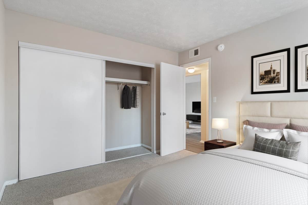 Bedroom with ample closet space at Mableton Ridge in Mableton, Georgia