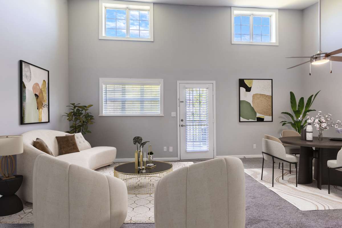 Vaulted ceilings at Reserve at Providence in Charlotte, North Carolina