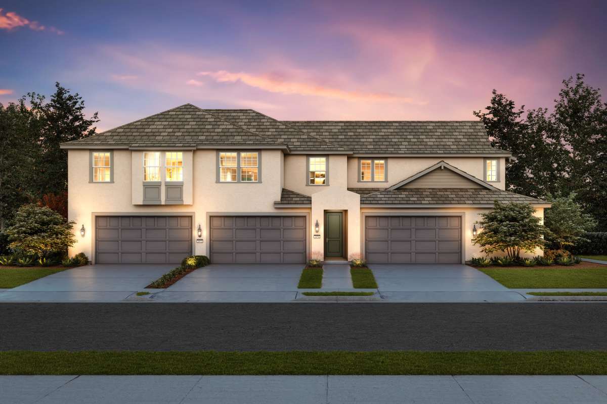 Townhome with sunset at Epperson in Wesley Chapel, Florida