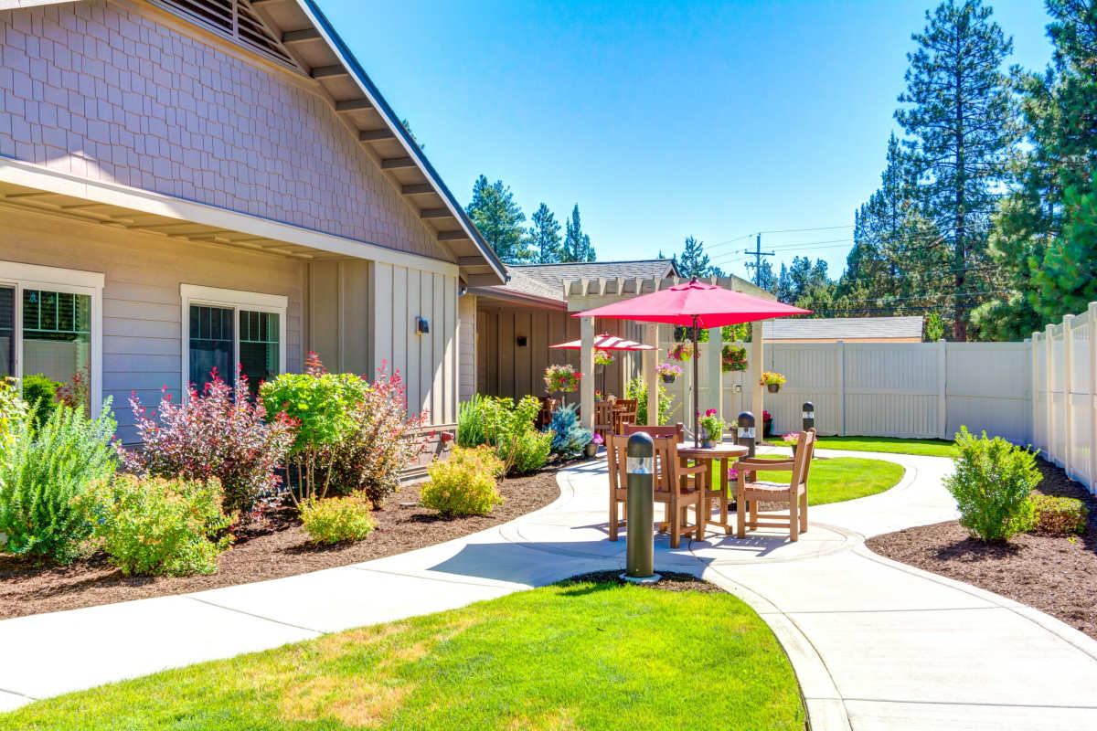 Patio at Mt Bachelor Assisted Living and Memory Care in Bend, Oregon