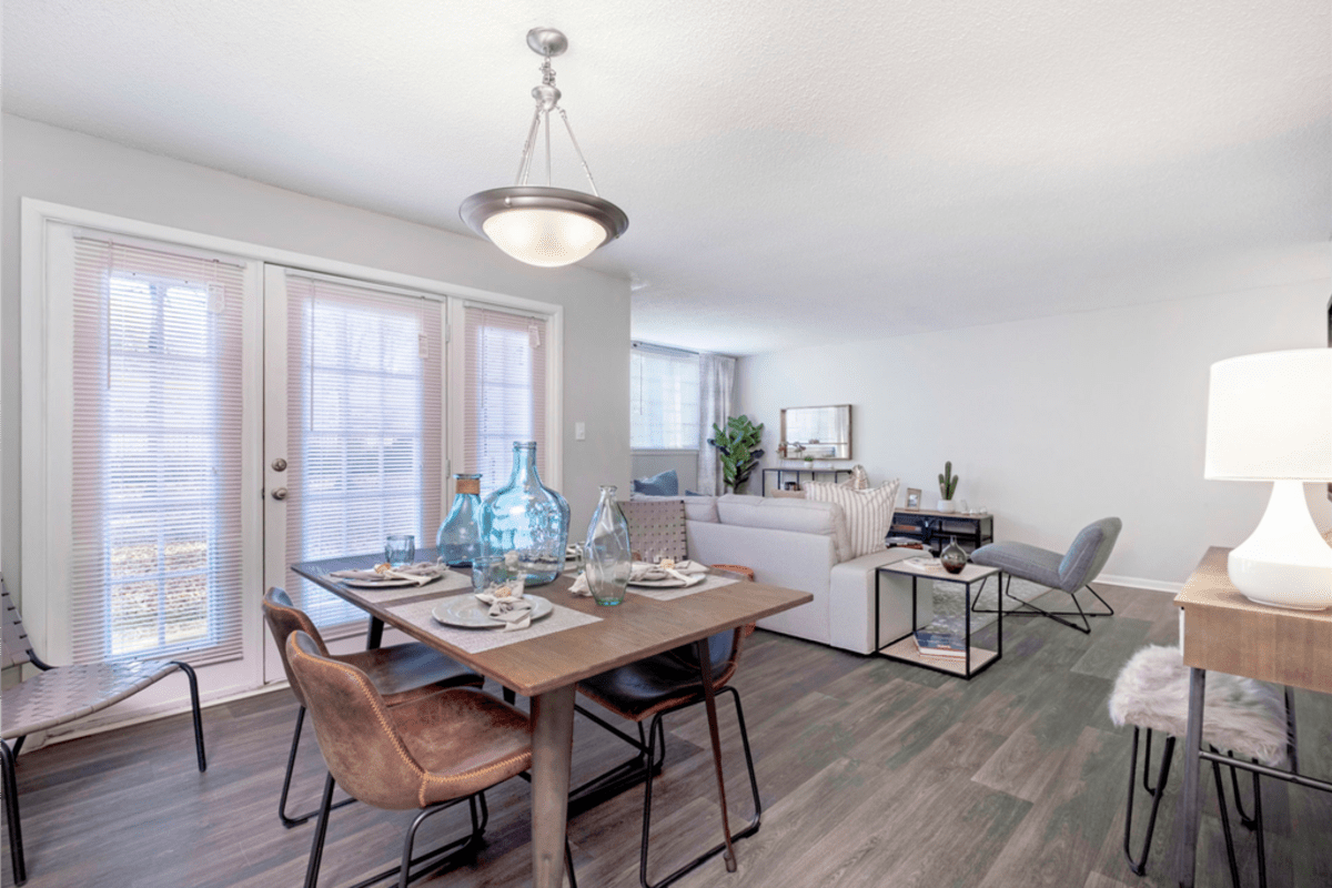 Wood-style flooring in an apartment at Springdale Glen in Clarkston, Georgia