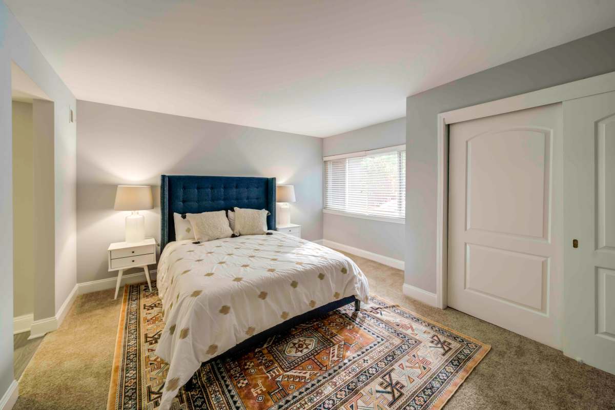 Spacious bedroom at The Trails of North Hills in Raleigh, North Carolina